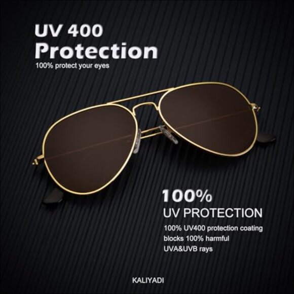 Metal Frame Aviator Sunglasses Polarized Lens UV Protection Driving main image 4